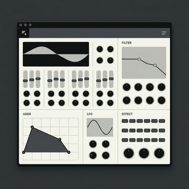 Futuristic interface showing LANDR Samples and Plugins